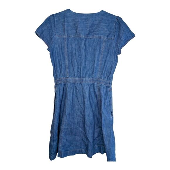 Fit & Flare Button-Front Jean denim Dress size M medium wash Nwot - Picture 3 of 7